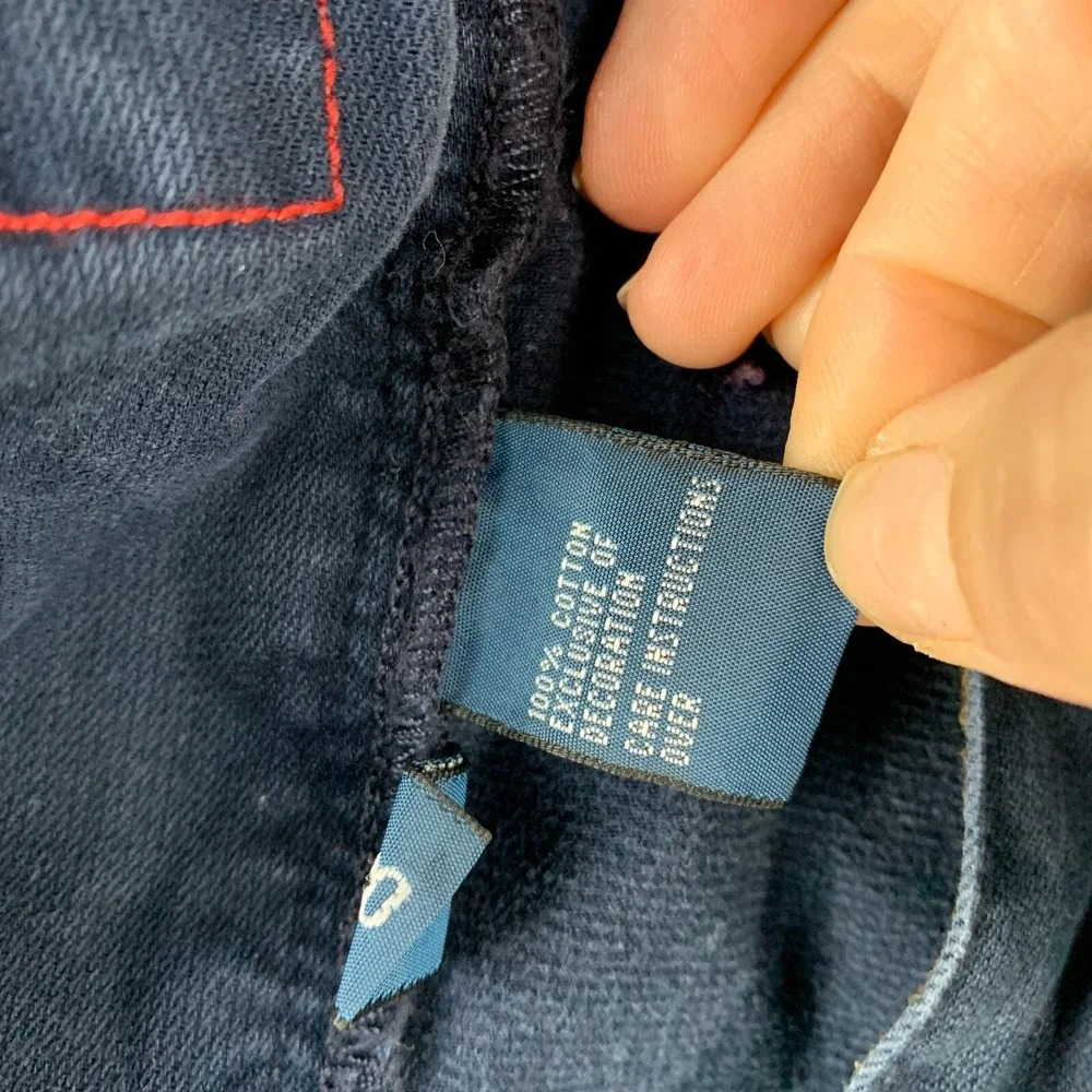 Vtg Polo Pants 38 650 Straight Navy‎ Blue Trouser Actual 37x30
